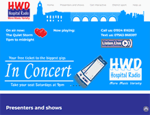Tablet Screenshot of hwdhospitalradio.com